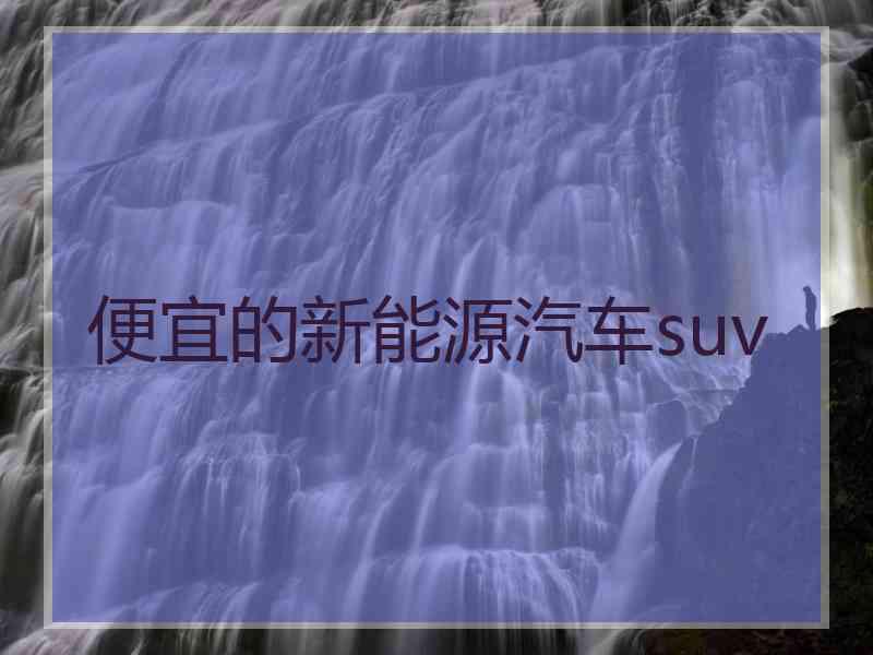 便宜的新能源汽车suv