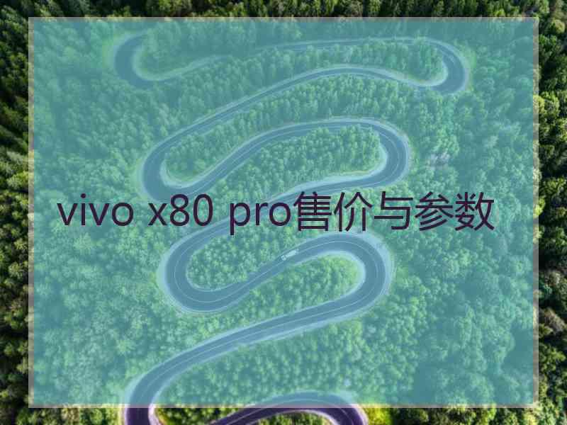 vivo x80 pro售价与参数