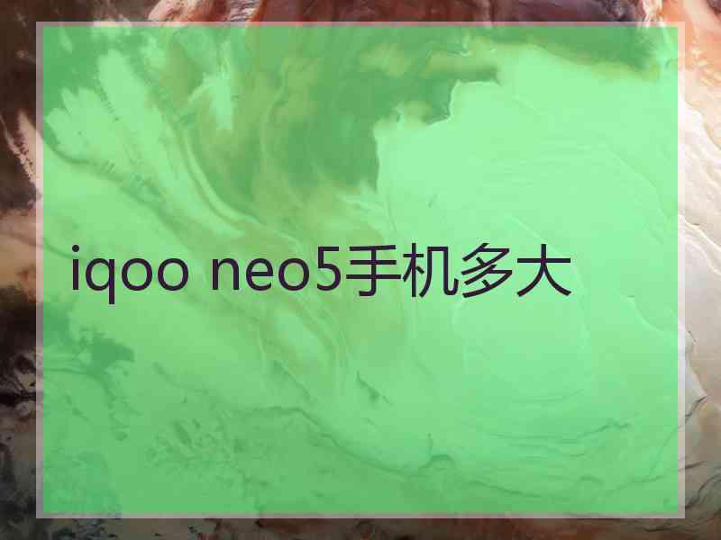 iqoo neo5手机多大