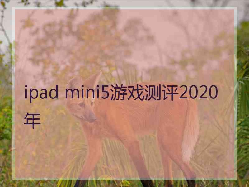 ipad mini5游戏测评2020年