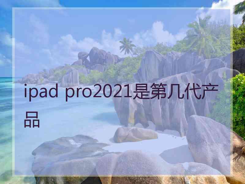 ipad pro2021是第几代产品