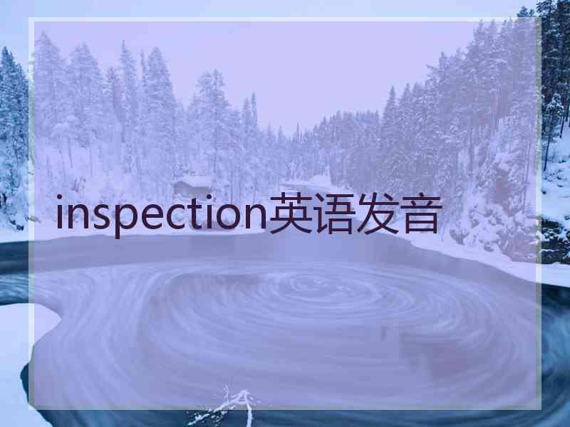 inspection英语发音