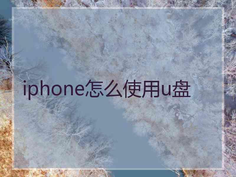 iphone怎么使用u盘