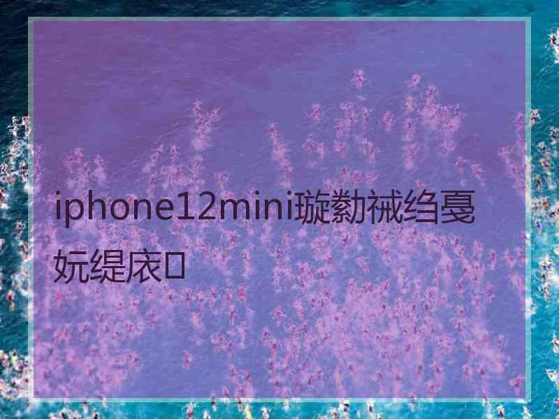 iphone12mini璇勬祴绉戞妧缇庡