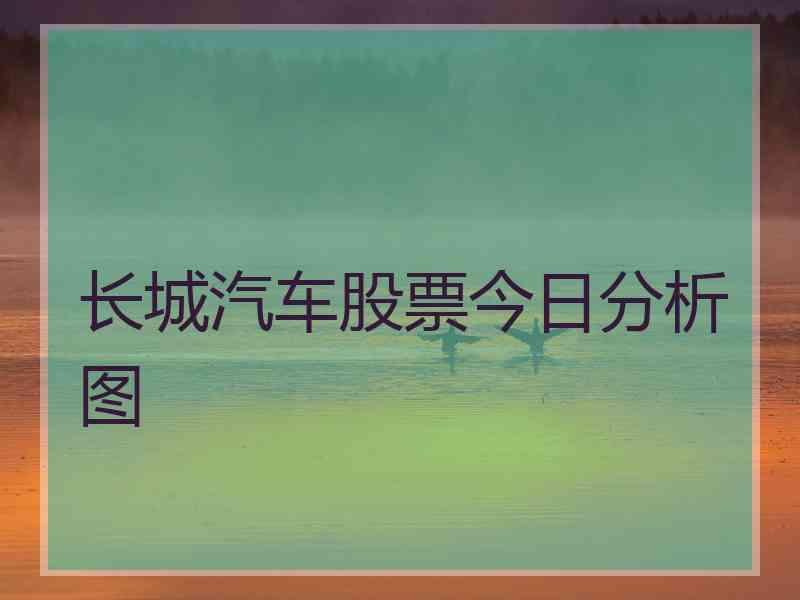 长城汽车股票今日分析图