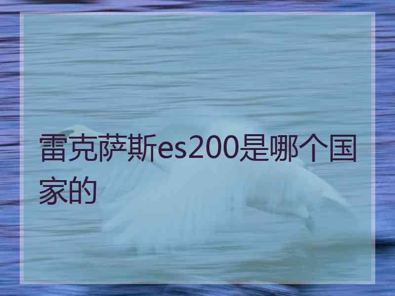 雷克萨斯es200是哪个国家的