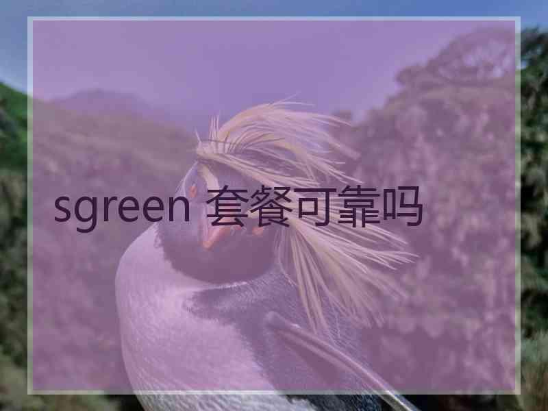 sgreen 套餐可靠吗