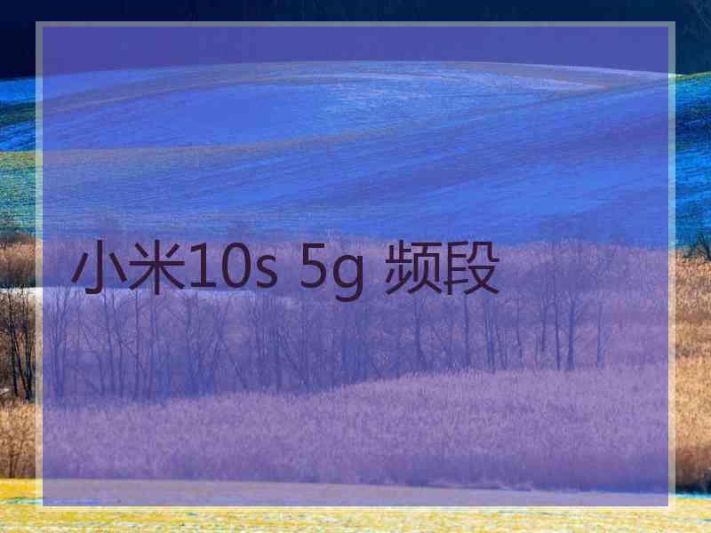 小米10s 5g 频段