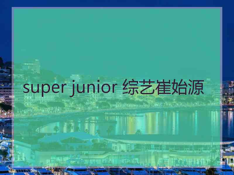 super junior 综艺崔始源