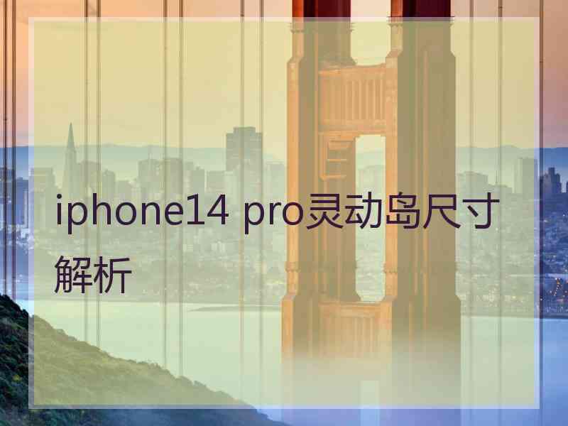 iphone14 pro灵动岛尺寸解析