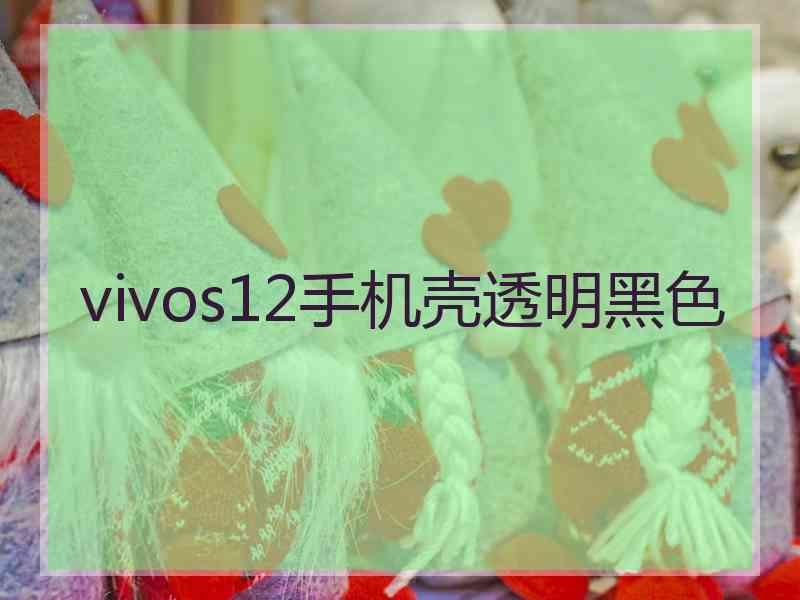 vivos12手机壳透明黑色