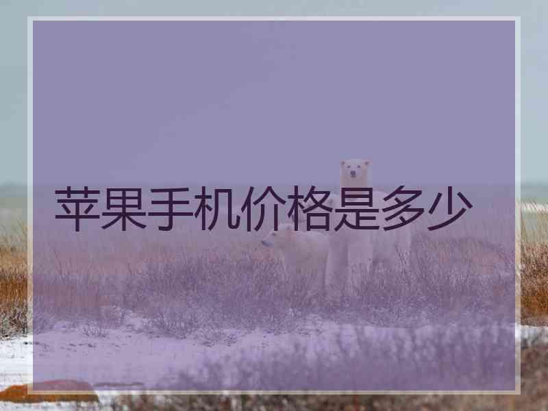 苹果手机价格是多少