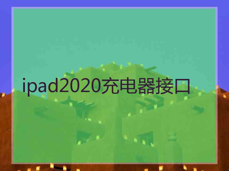 ipad2020充电器接口