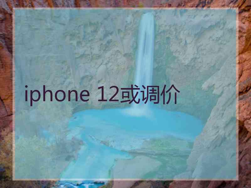 iphone 12或调价