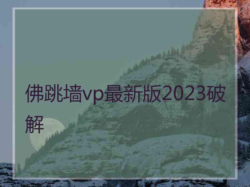 佛跳墙vp最新版2023破解