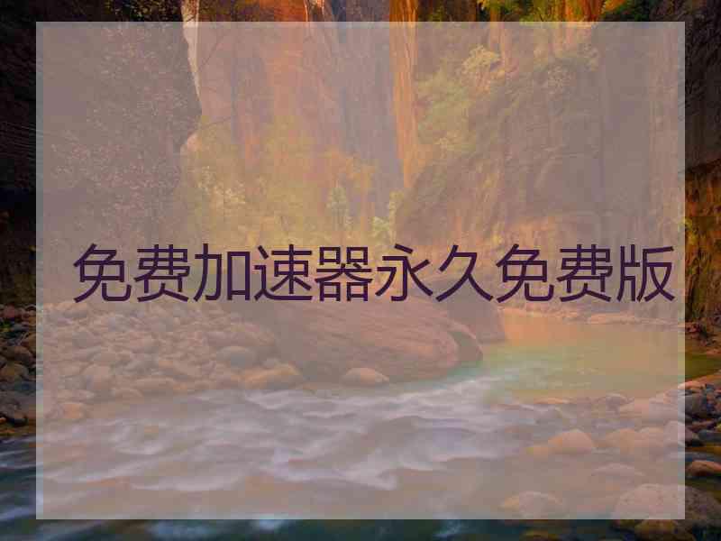 免费加速器永久免费版