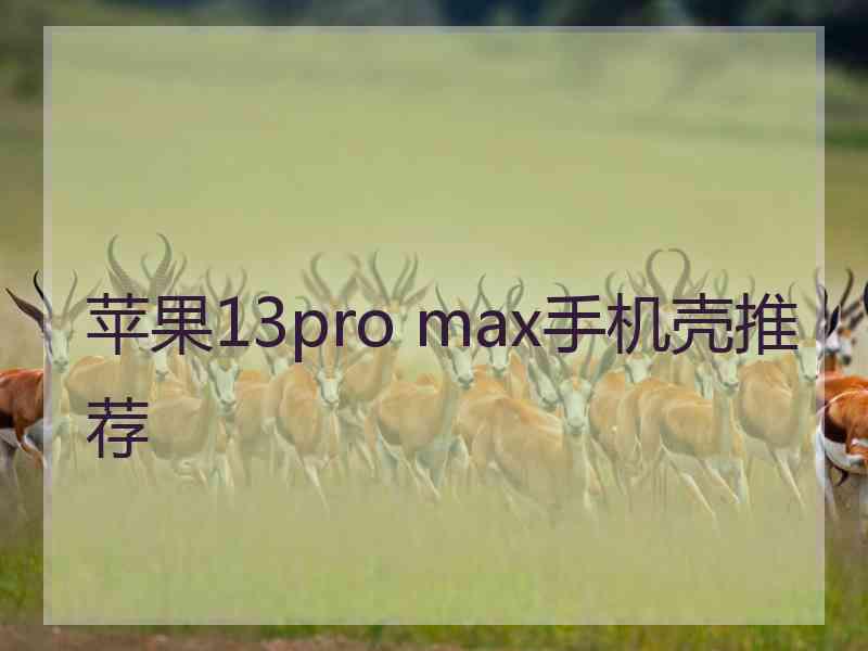 苹果13pro max手机壳推荐