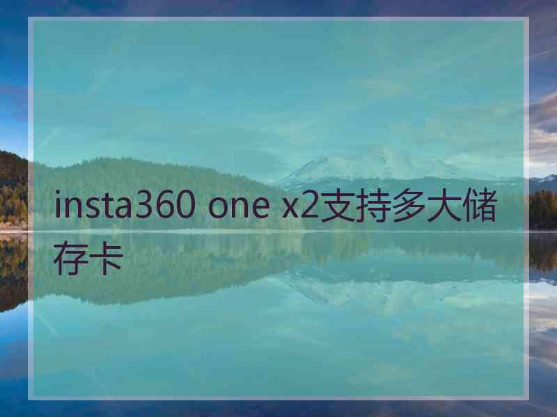 insta360 one x2支持多大储存卡