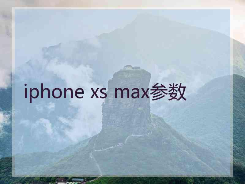 iphone xs max参数