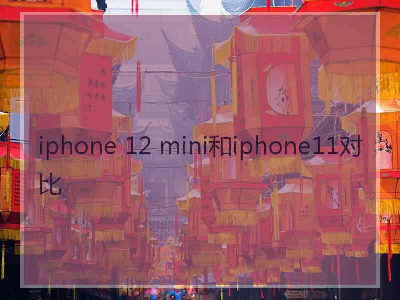 iphone 12 mini和iphone11对比