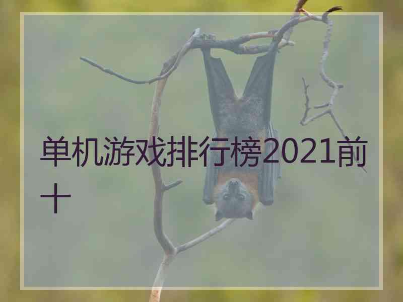 单机游戏排行榜2021前十