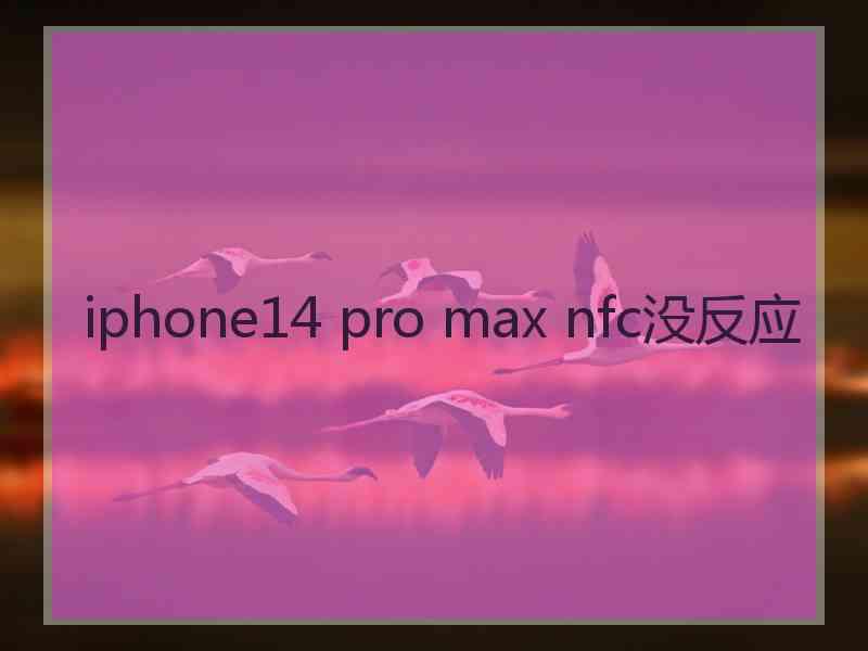 iphone14 pro max nfc没反应