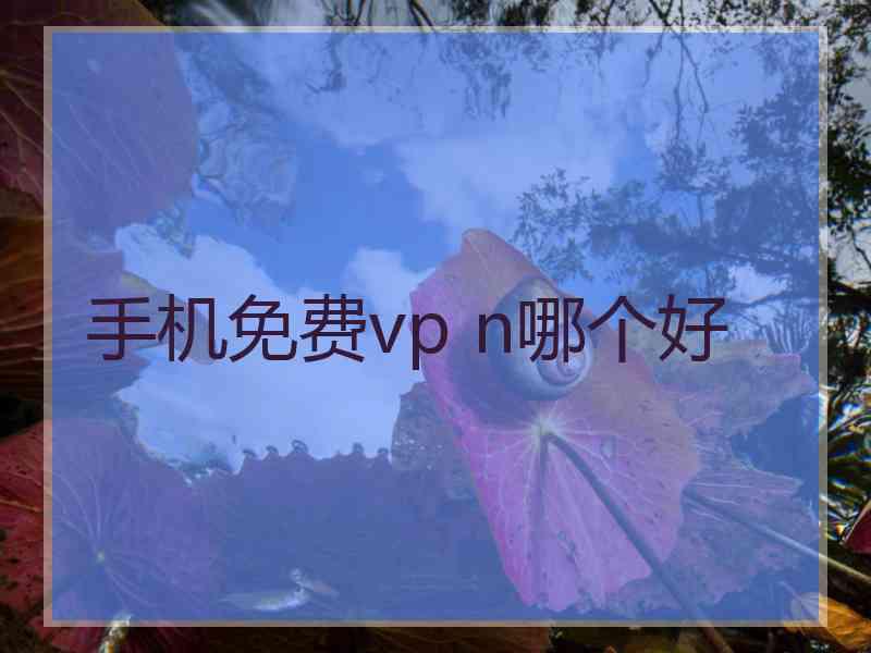 手机免费vp n哪个好