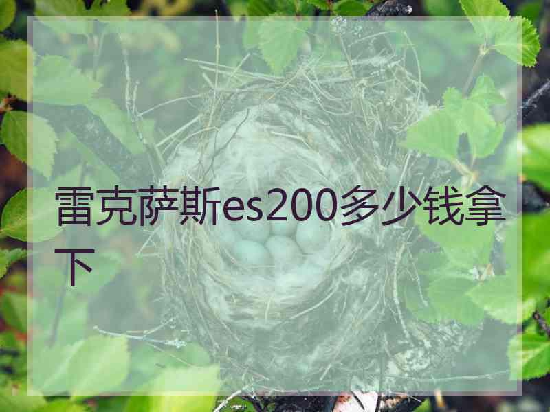 雷克萨斯es200多少钱拿下