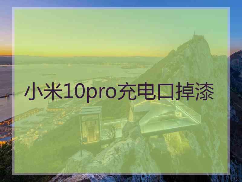 小米10pro充电口掉漆