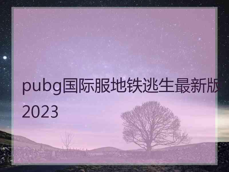 pubg国际服地铁逃生最新版2023