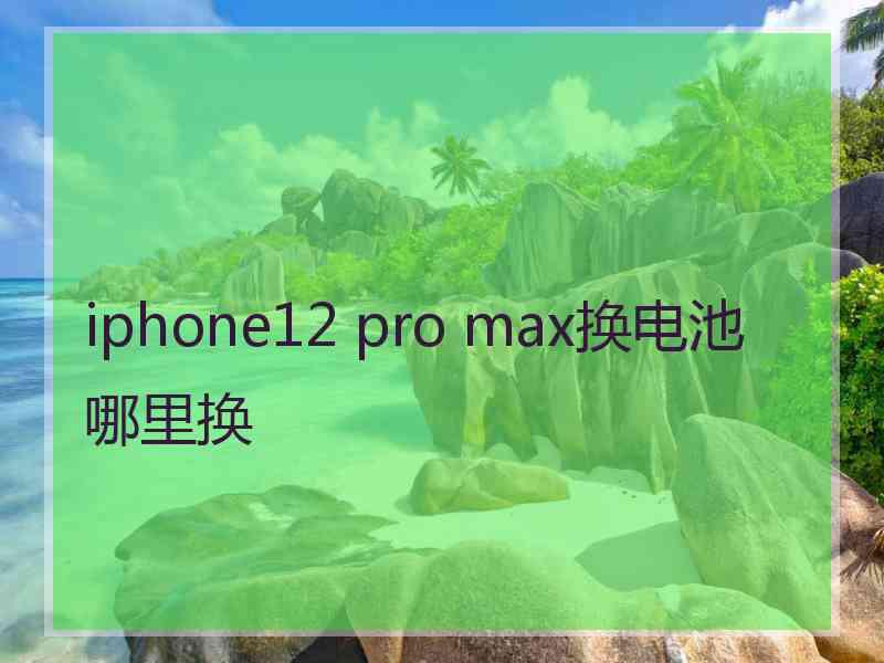 iphone12 pro max换电池哪里换