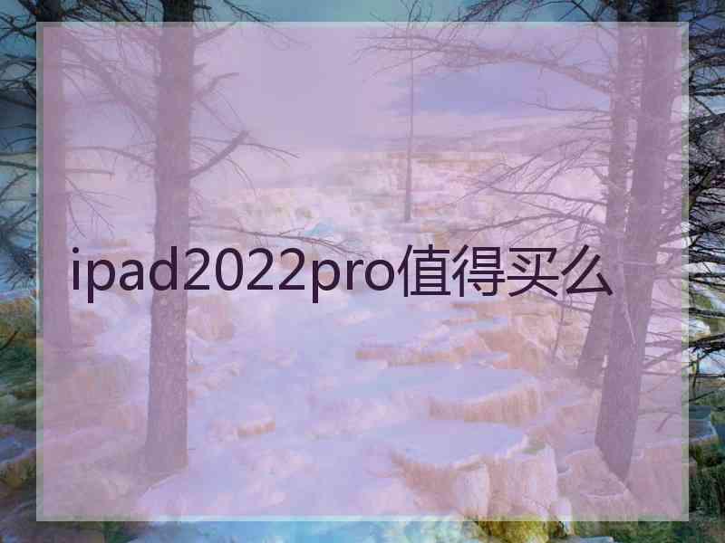 ipad2022pro值得买么