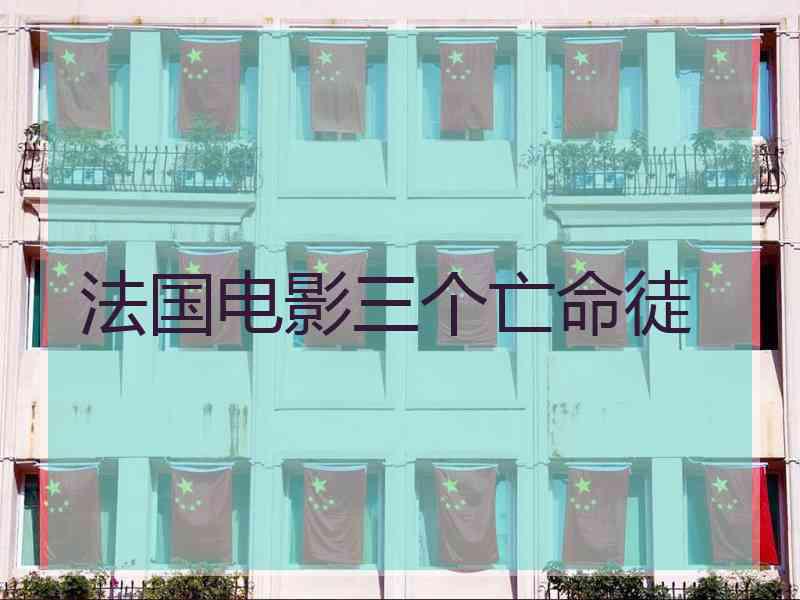 法国电影三个亡命徒