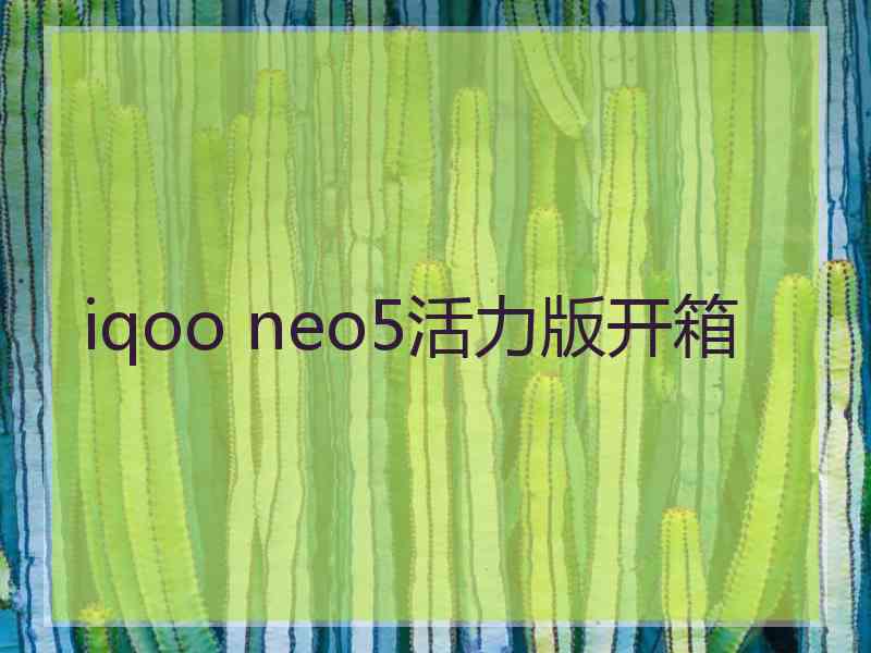 iqoo neo5活力版开箱