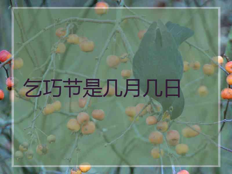 乞巧节是几月几日