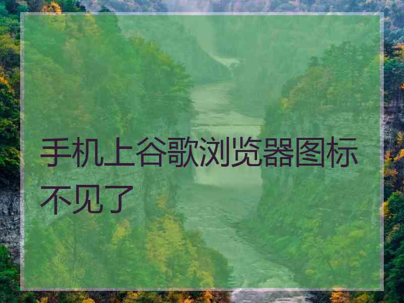 手机上谷歌浏览器图标不见了