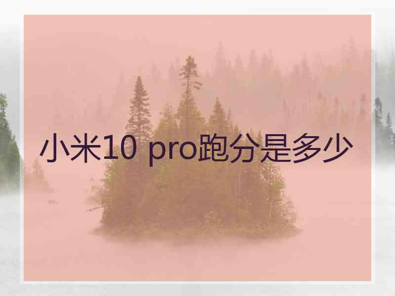 小米10 pro跑分是多少