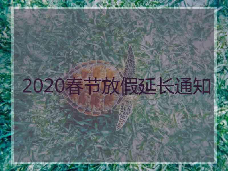 2020春节放假延长通知