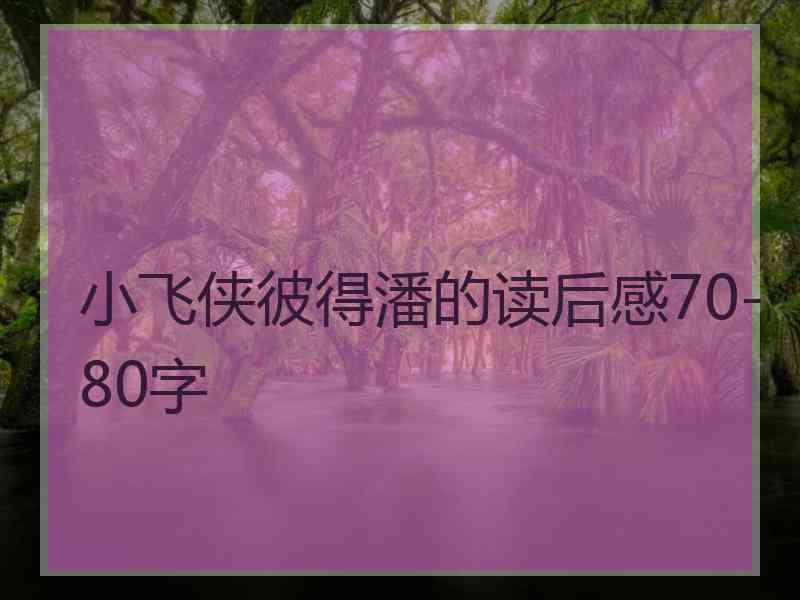 小飞侠彼得潘的读后感70-80字