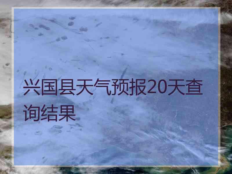 兴国县天气预报20天查询结果