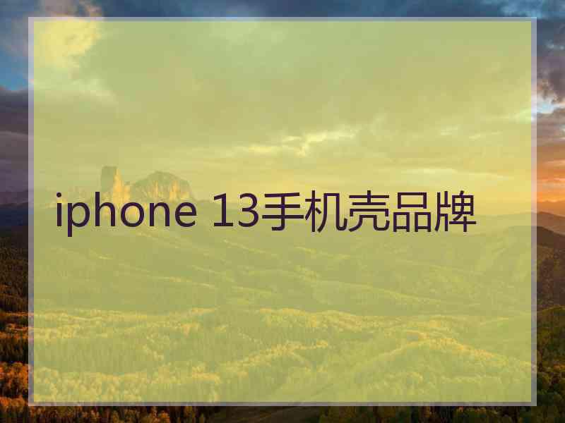 iphone 13手机壳品牌