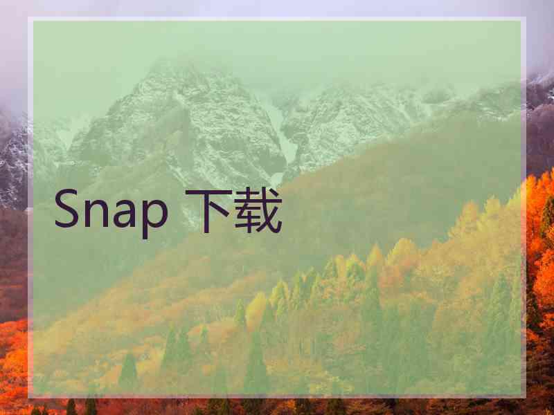 Snap 下载