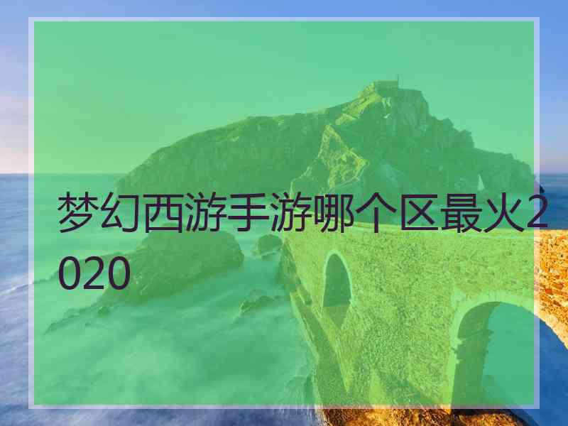 梦幻西游手游哪个区最火2020