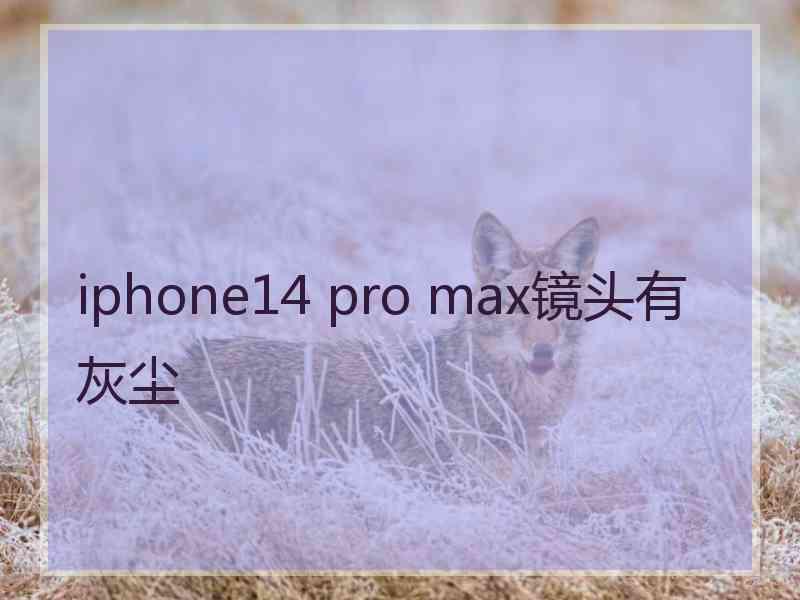 iphone14 pro max镜头有灰尘