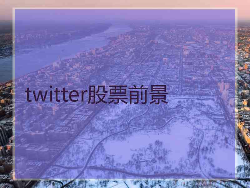 twitter股票前景