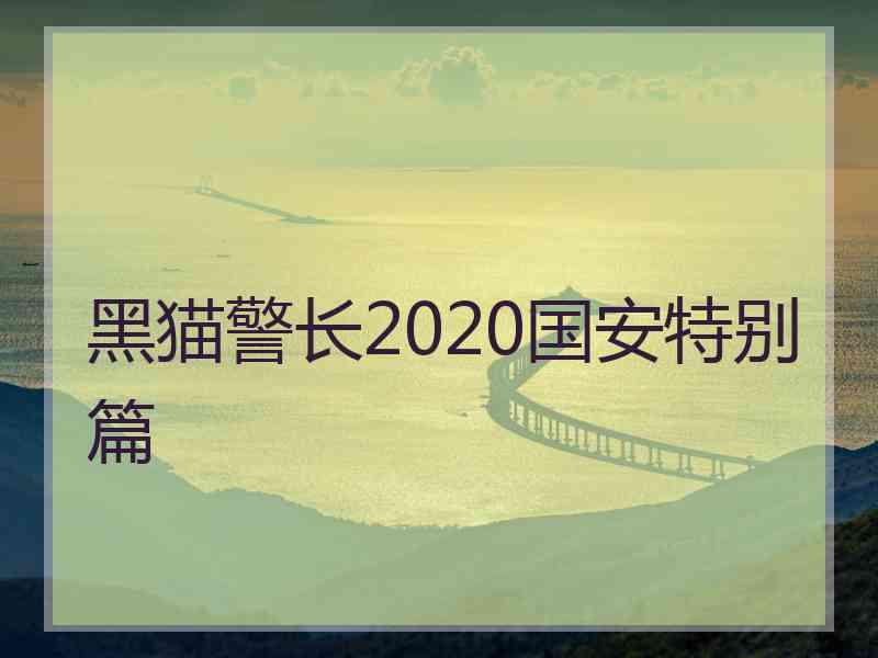 黑猫警长2020国安特别篇