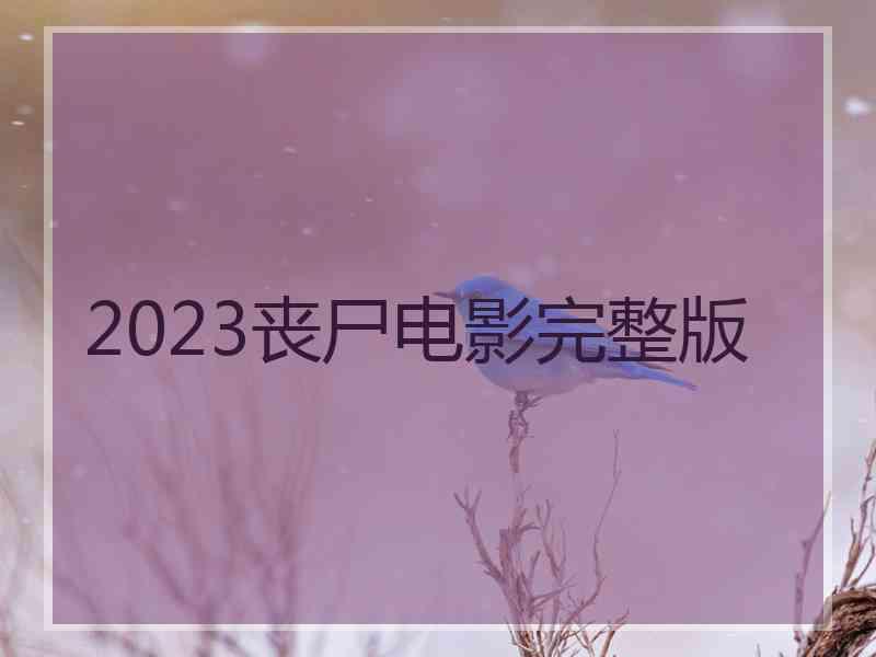 2023丧尸电影完整版