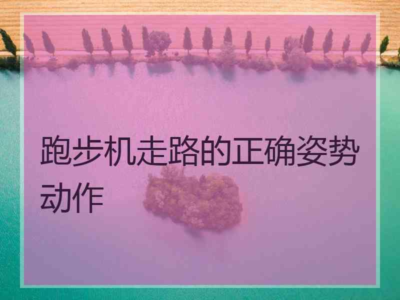 跑步机走路的正确姿势动作