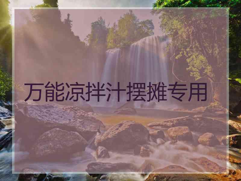 万能凉拌汁摆摊专用