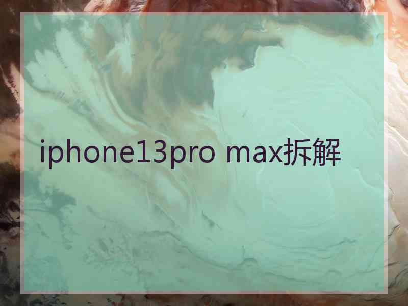 iphone13pro max拆解